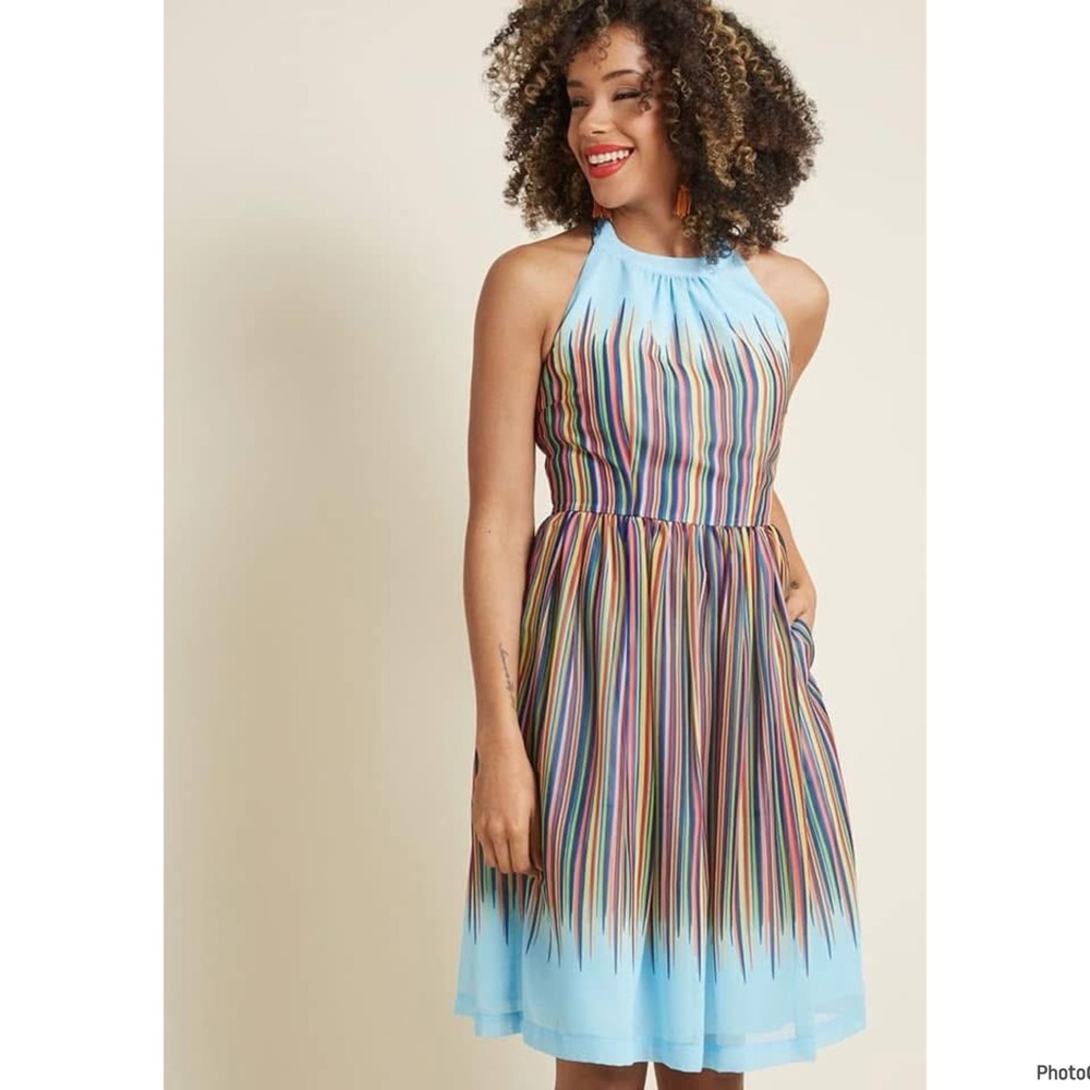 ModCloth What’s the Zeal? Chiffon Dress